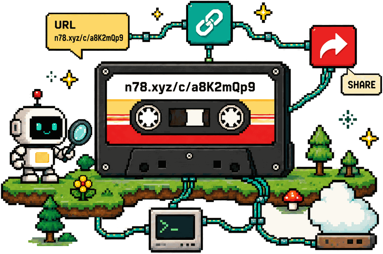 Prompt Tape world: a tape, a URL, sharing, an AI agent